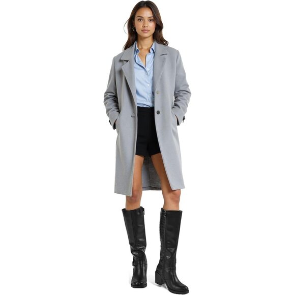 Women's Knee High Boots Chunky Block Heels Side Zipper Stretchy Elastic Panels - Picture 5 of 6